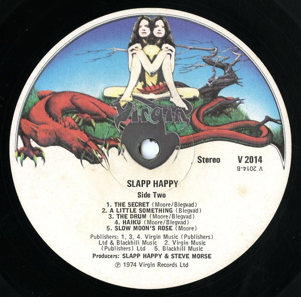 『Slapp Happy』のB面ラベル