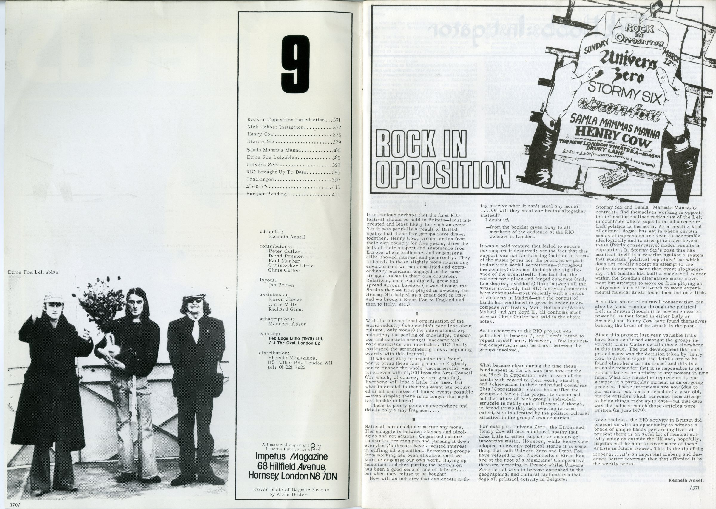 1979年IMPETUS9号目次